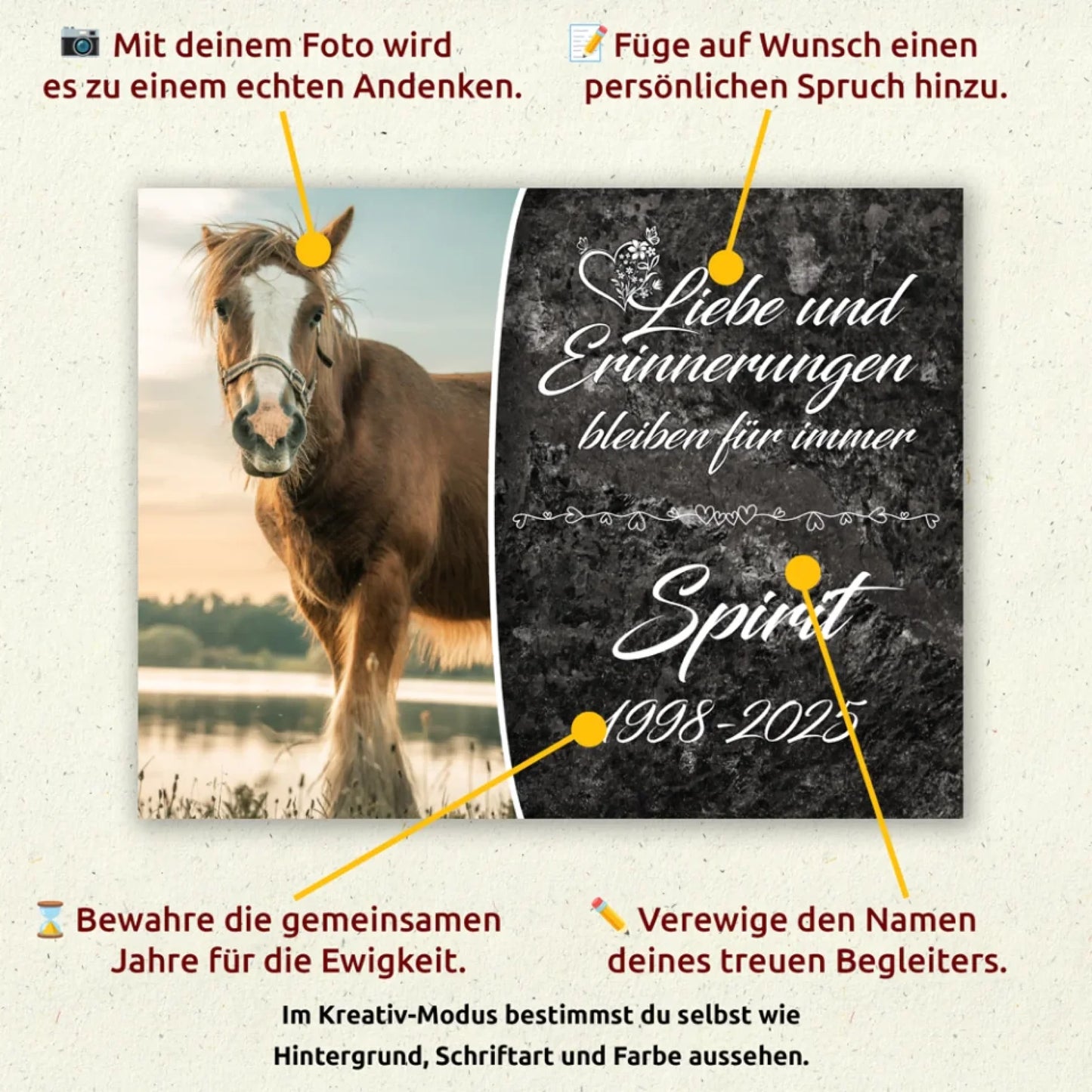 Gedenkschild-Pferd3