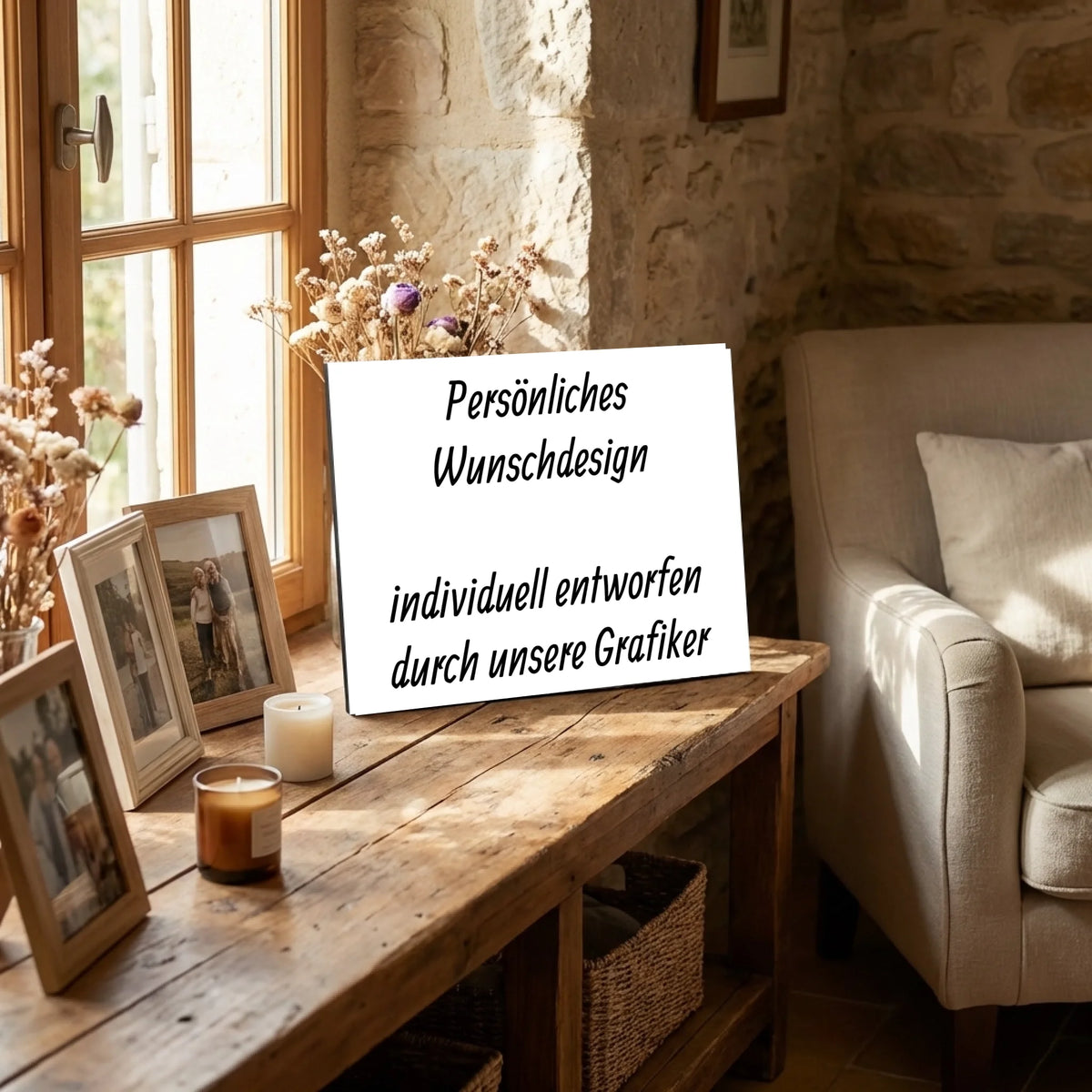 Personalisierte Gedenktafel mit Wunschdesign