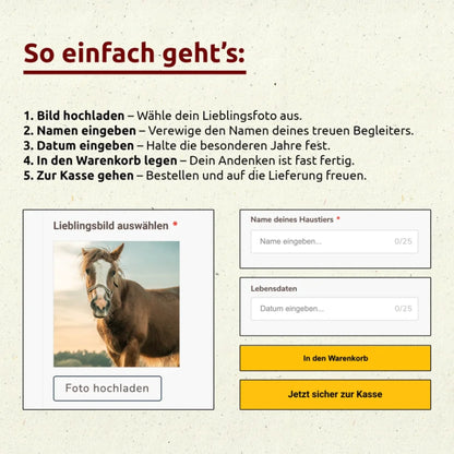 Gedenkschild-Pferd5
