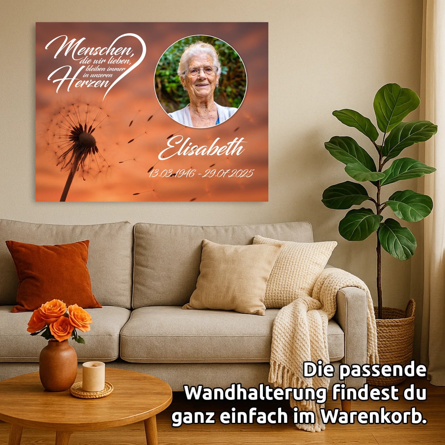 Gedenkschild-Wandbild