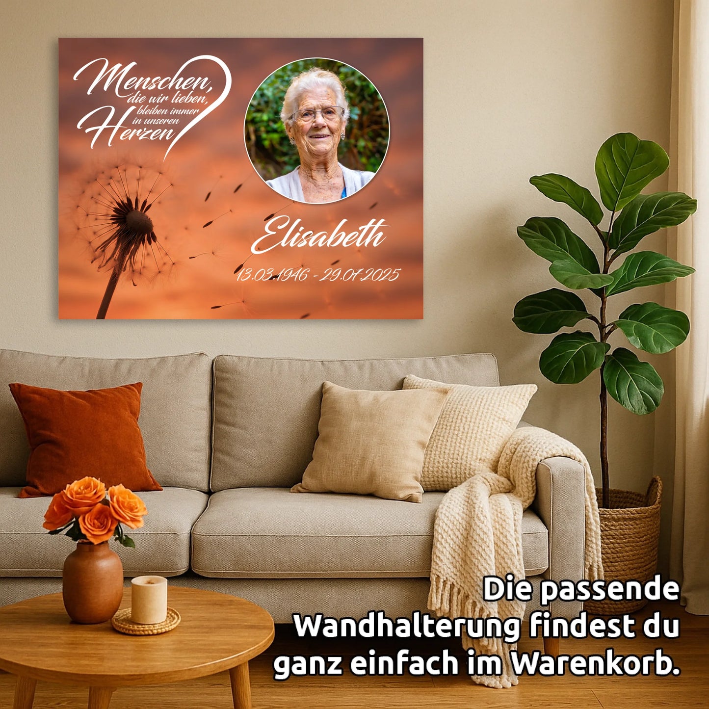 Gedenkschild-Wandbild