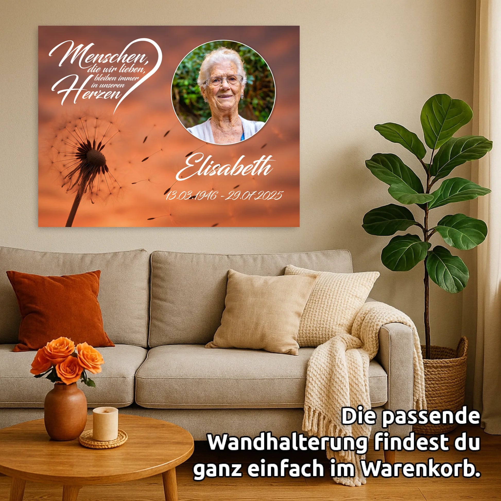 Gedenkschild-Wandbild