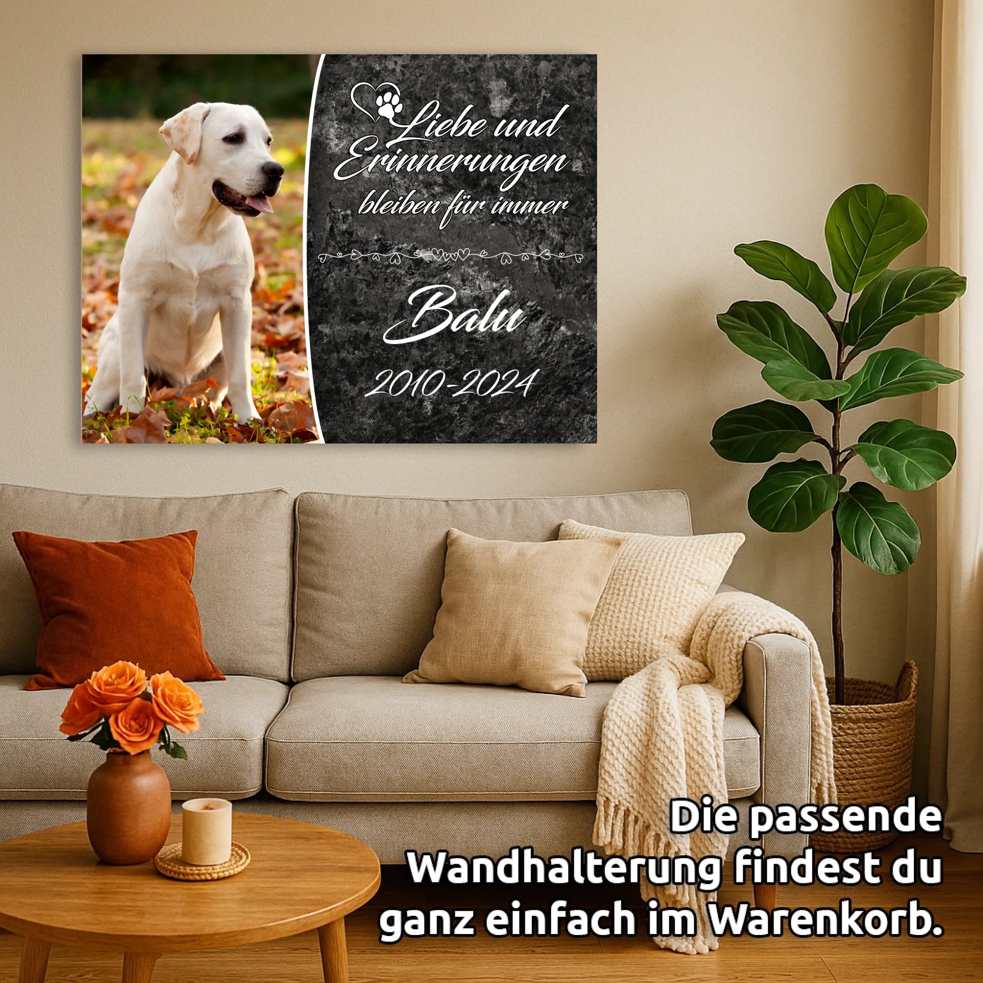 Gedenkschild-Wandbild