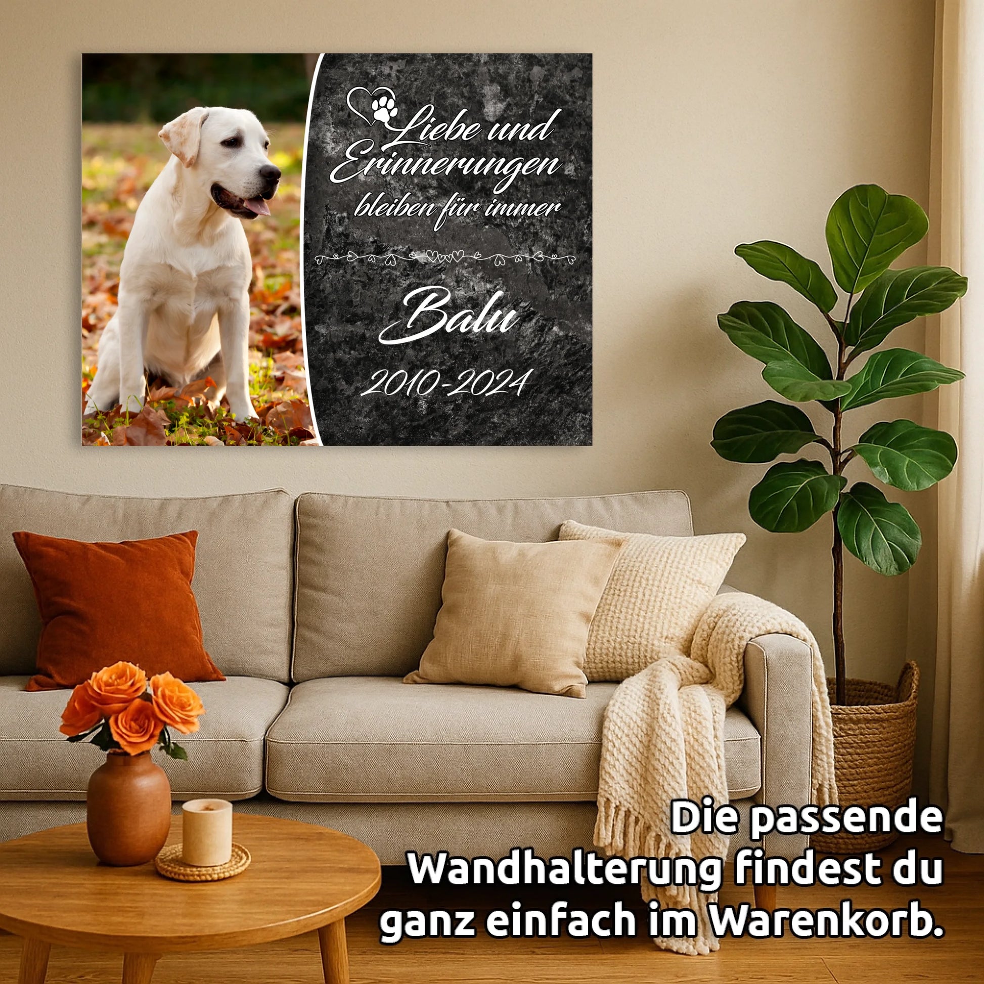Gedenkschild-Wandbild