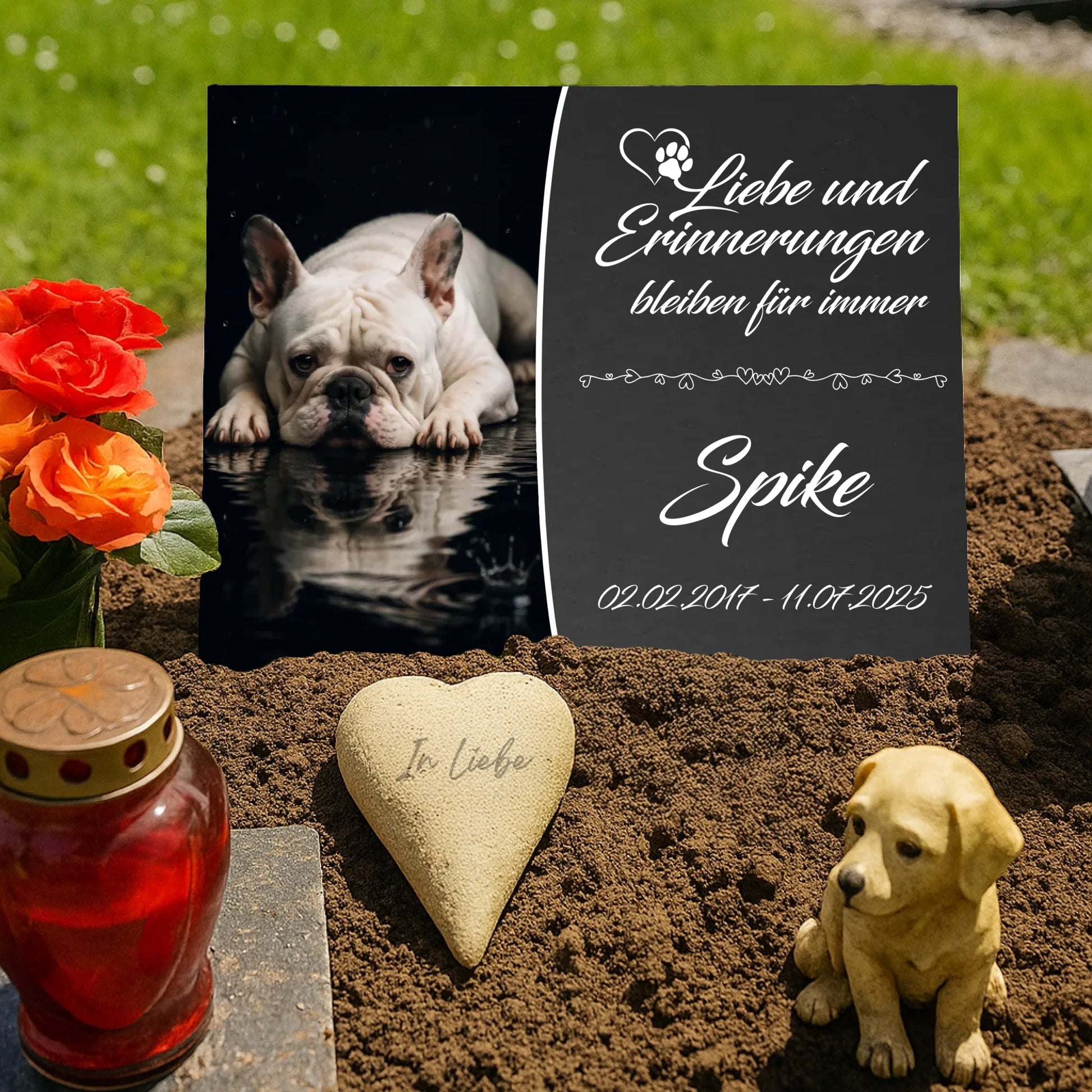 Gedenkschild-Hund-Grab