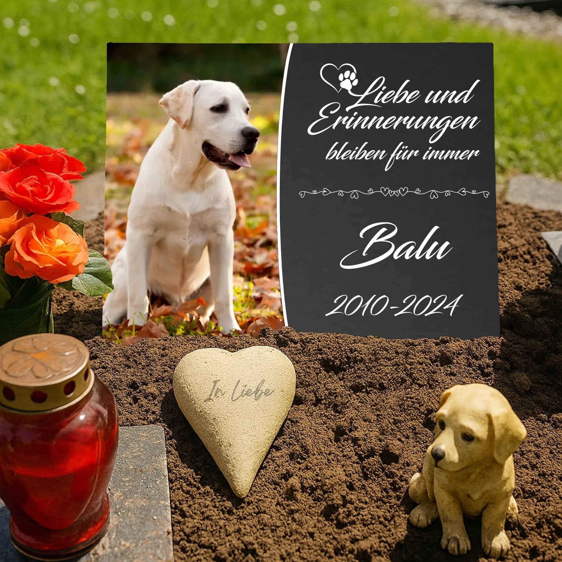 Gedenkschild-Hund-Grab