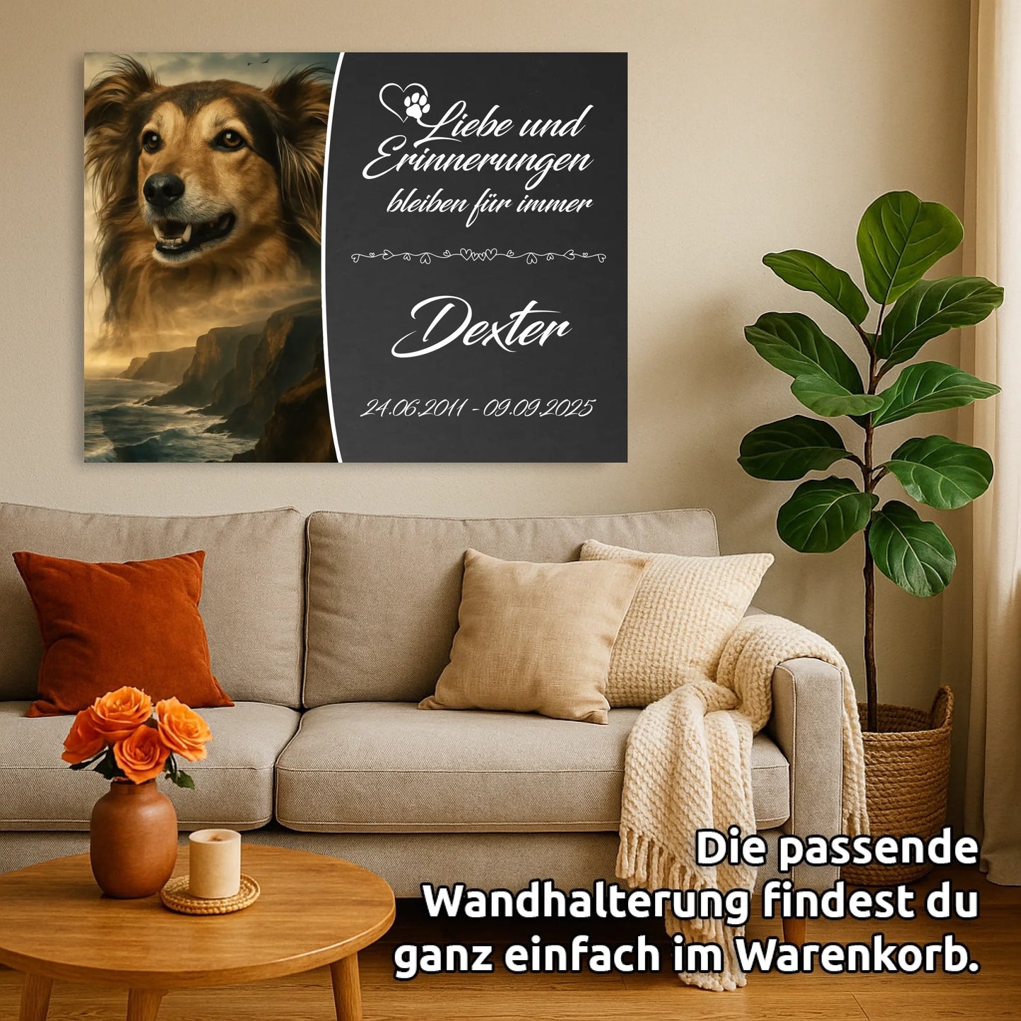 Gedenkschild-Wandbild