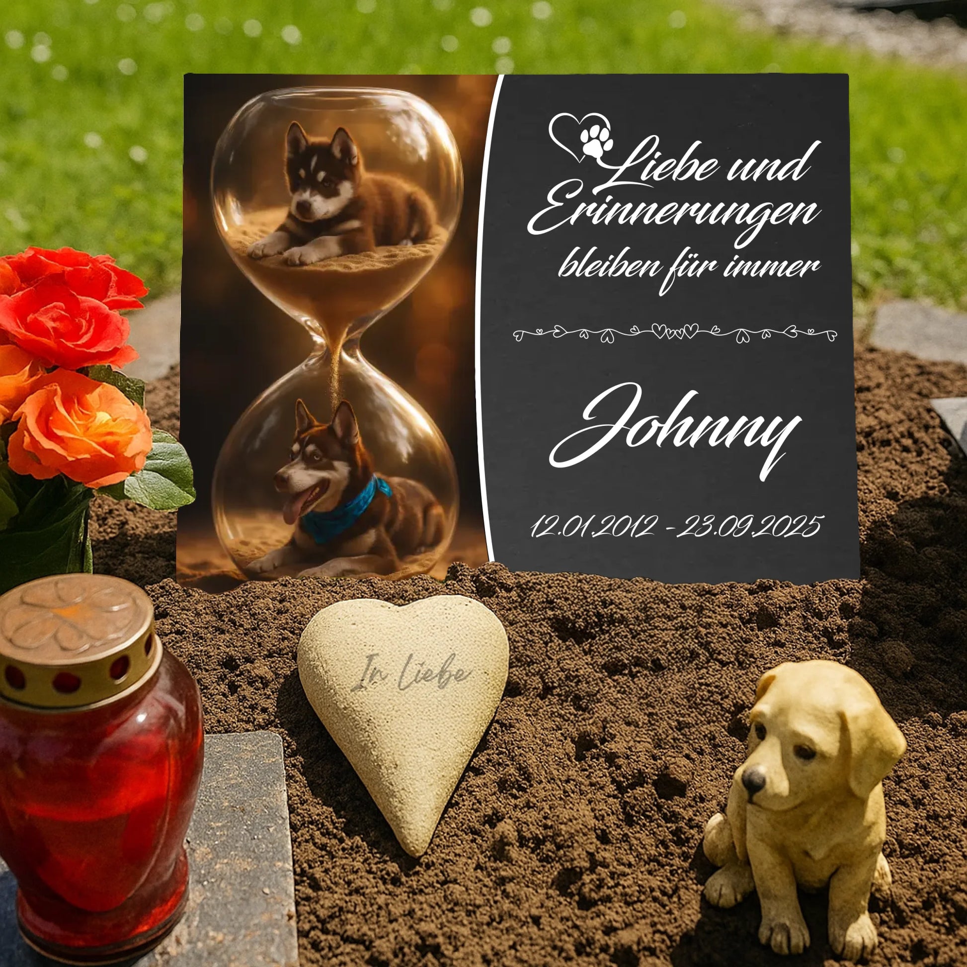 Gedenkschild-Hund-Grab