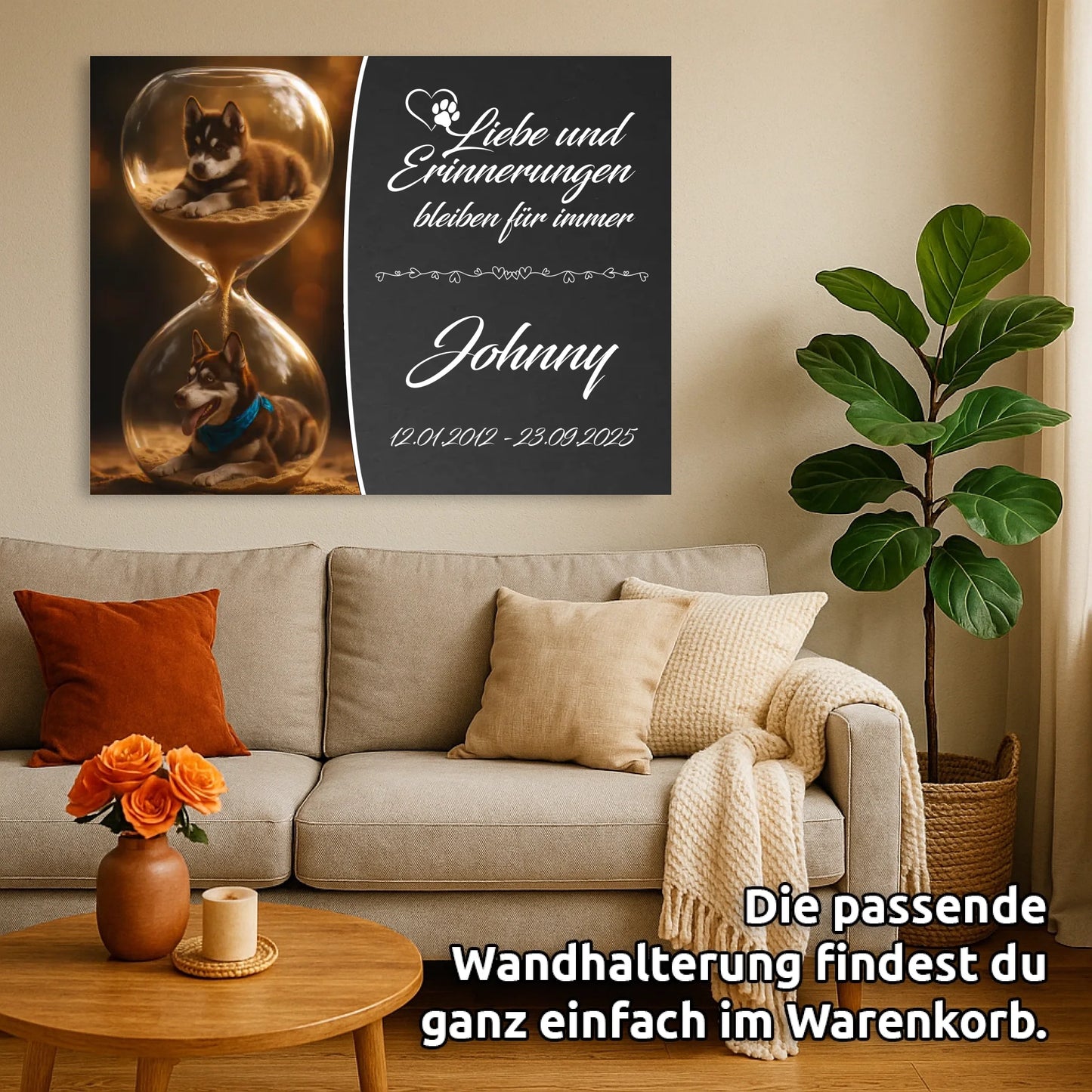 Gedenkschild-Wandbild