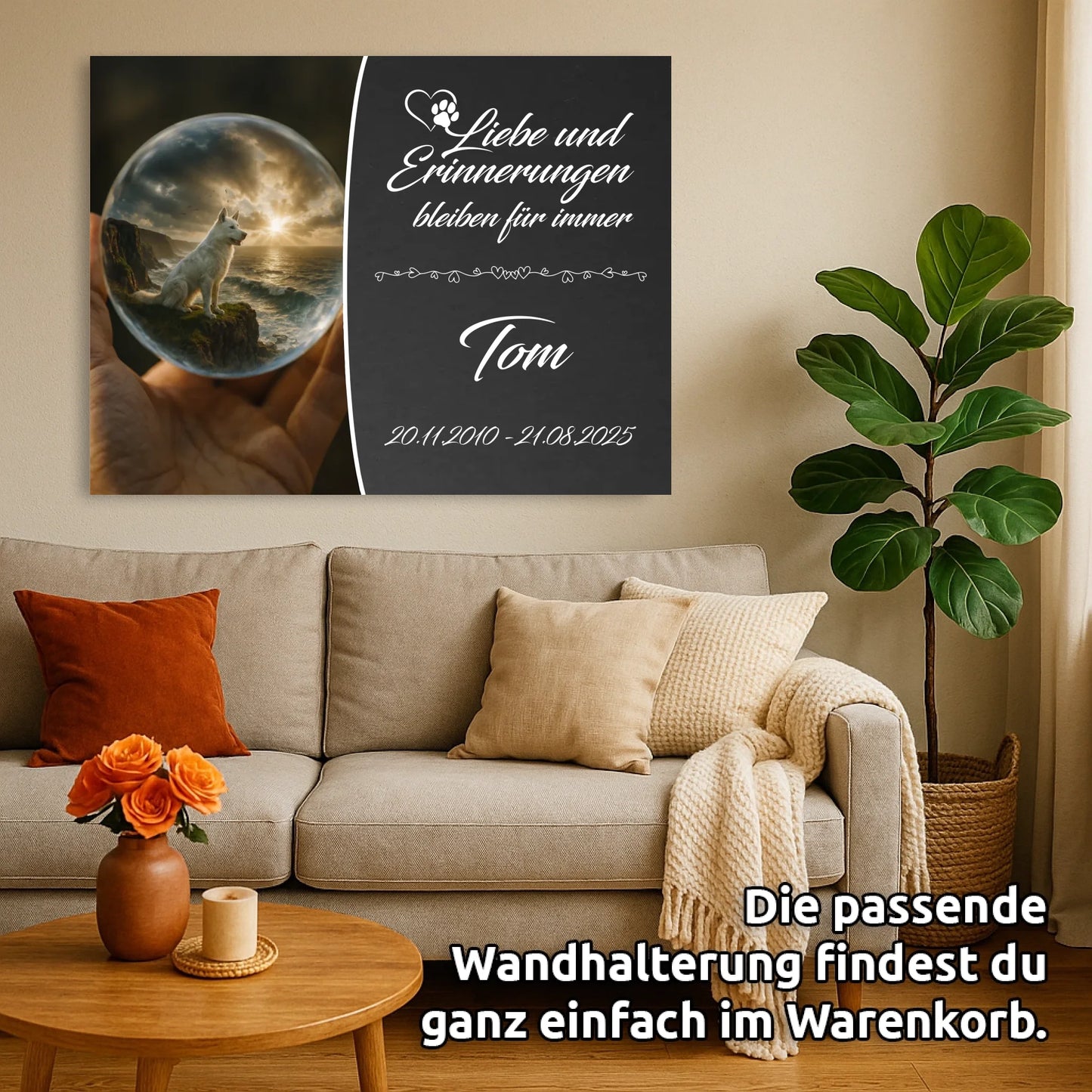 Gedenkschild-Wandbild