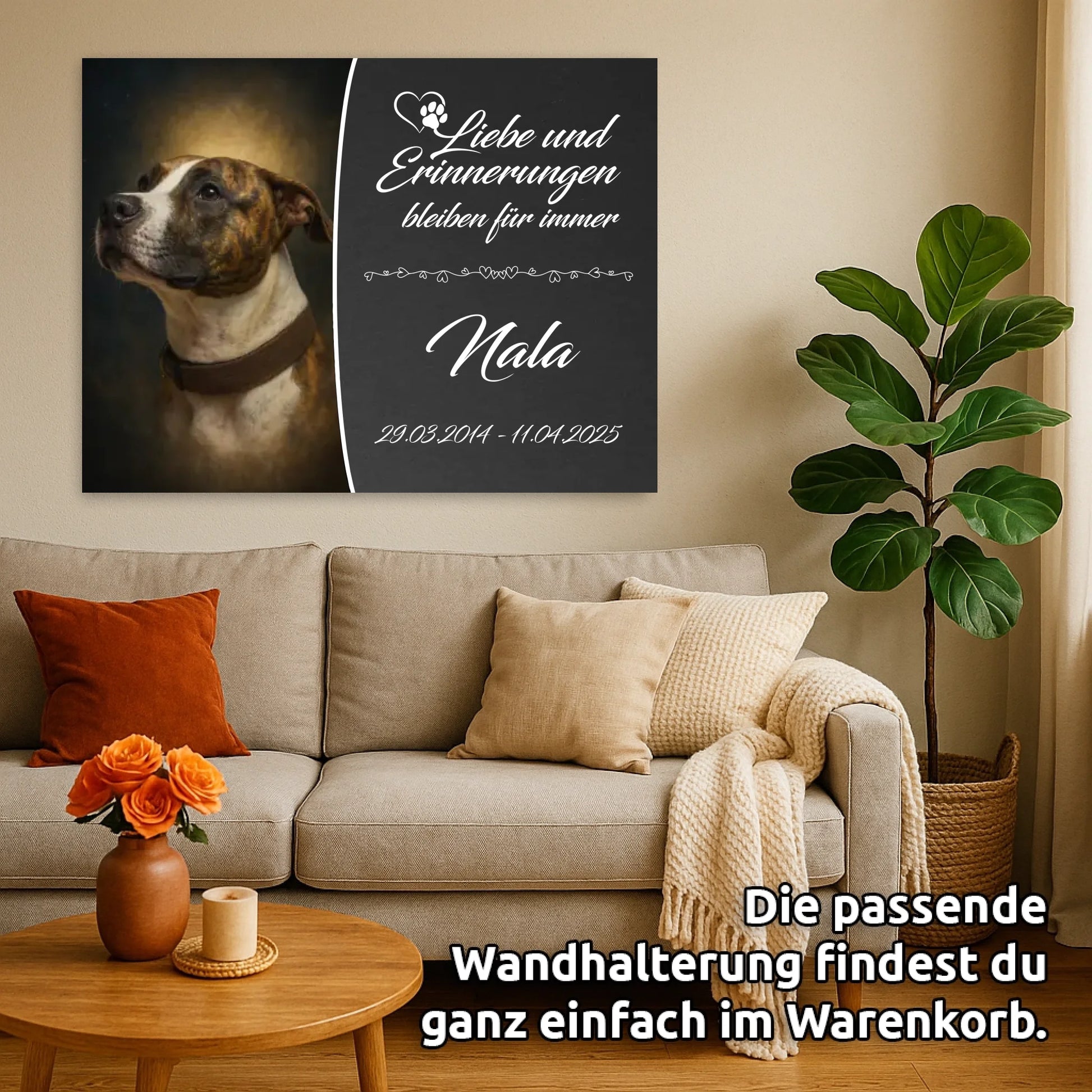 Gedenkschild-Wandbild