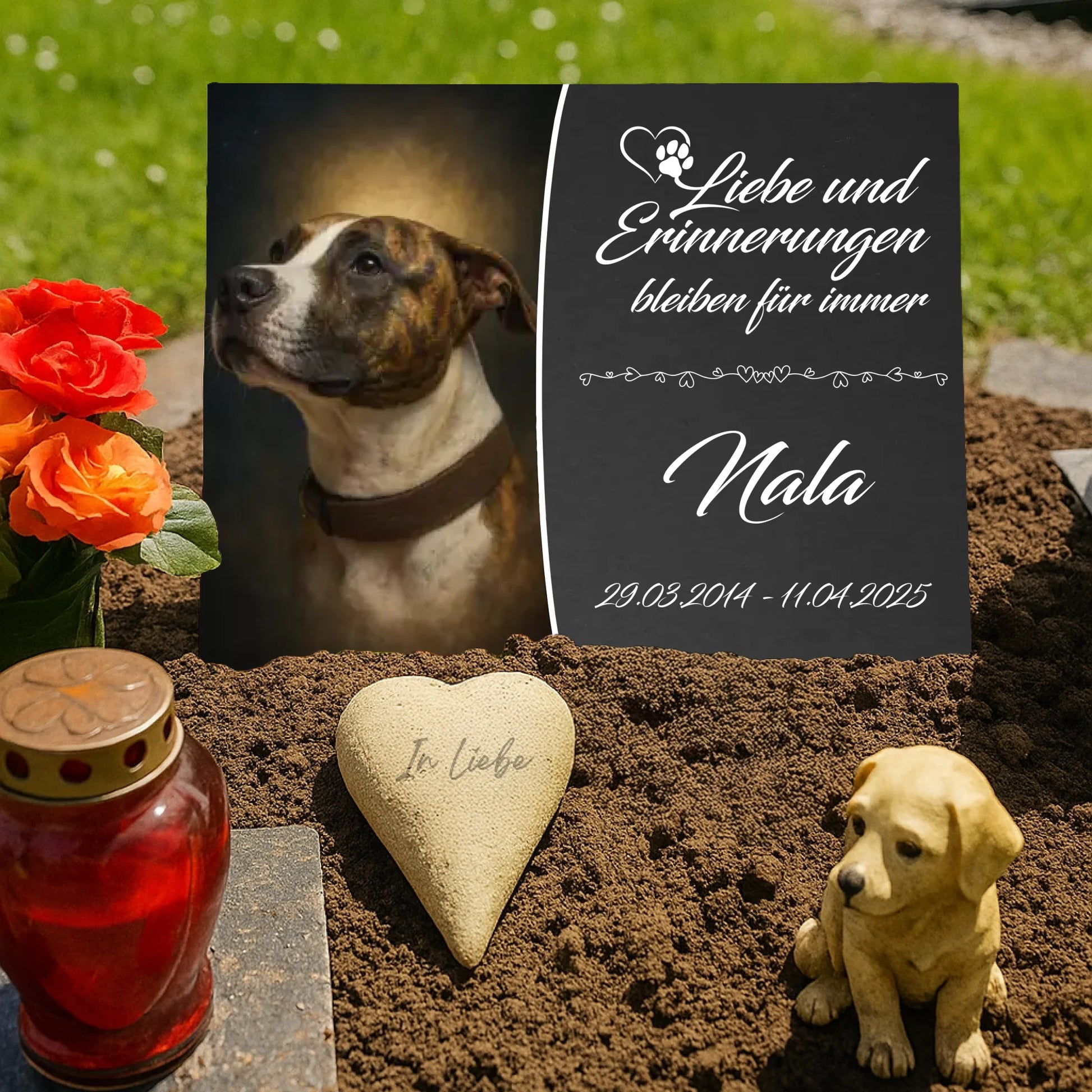 Gedenkschild-Hund-Grab