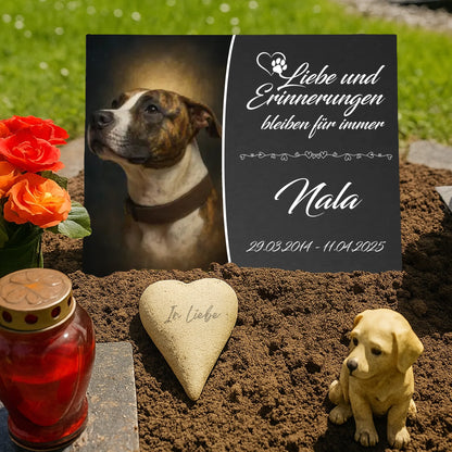 Gedenkschild-Hund-Grab