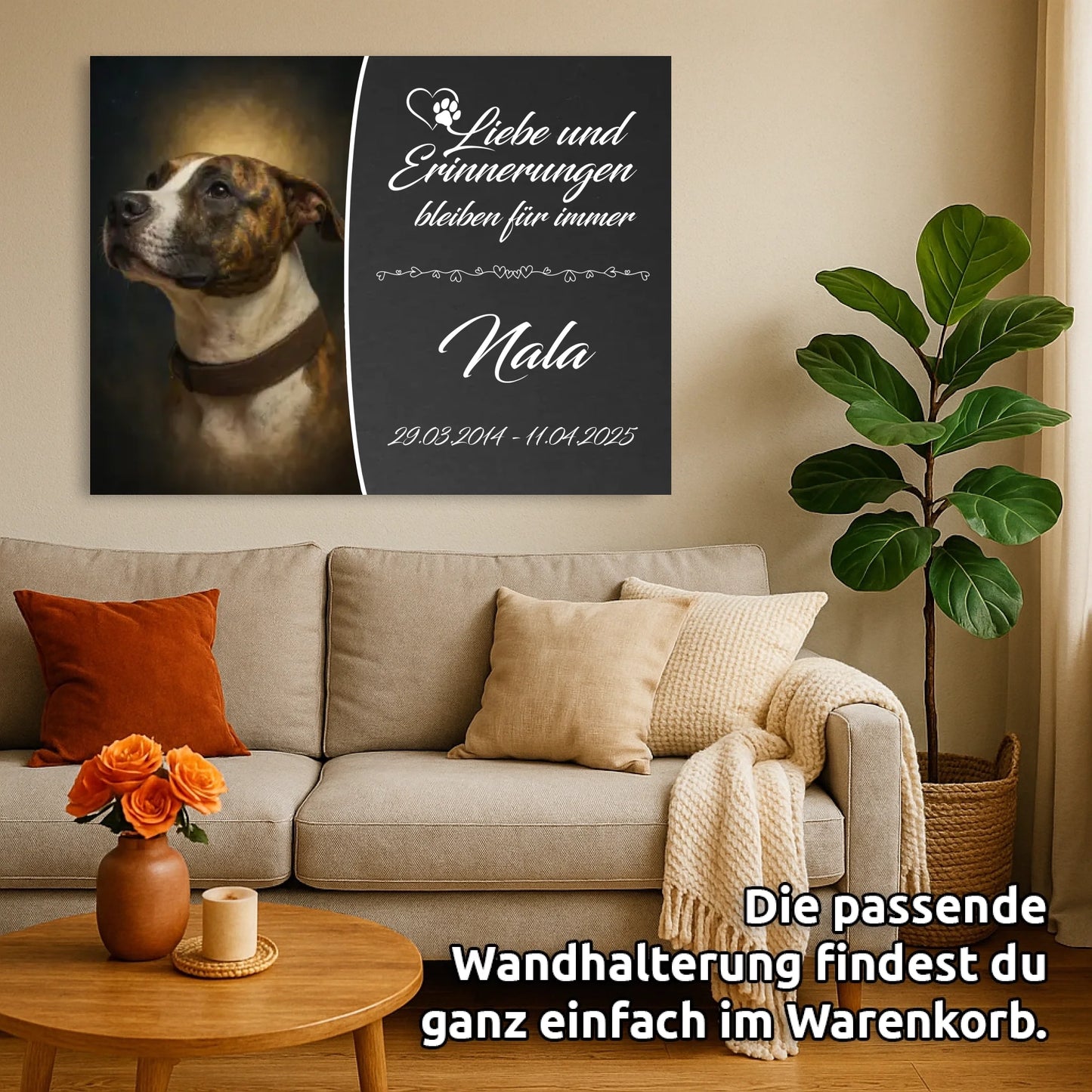 Gedenkschild-Wandbild