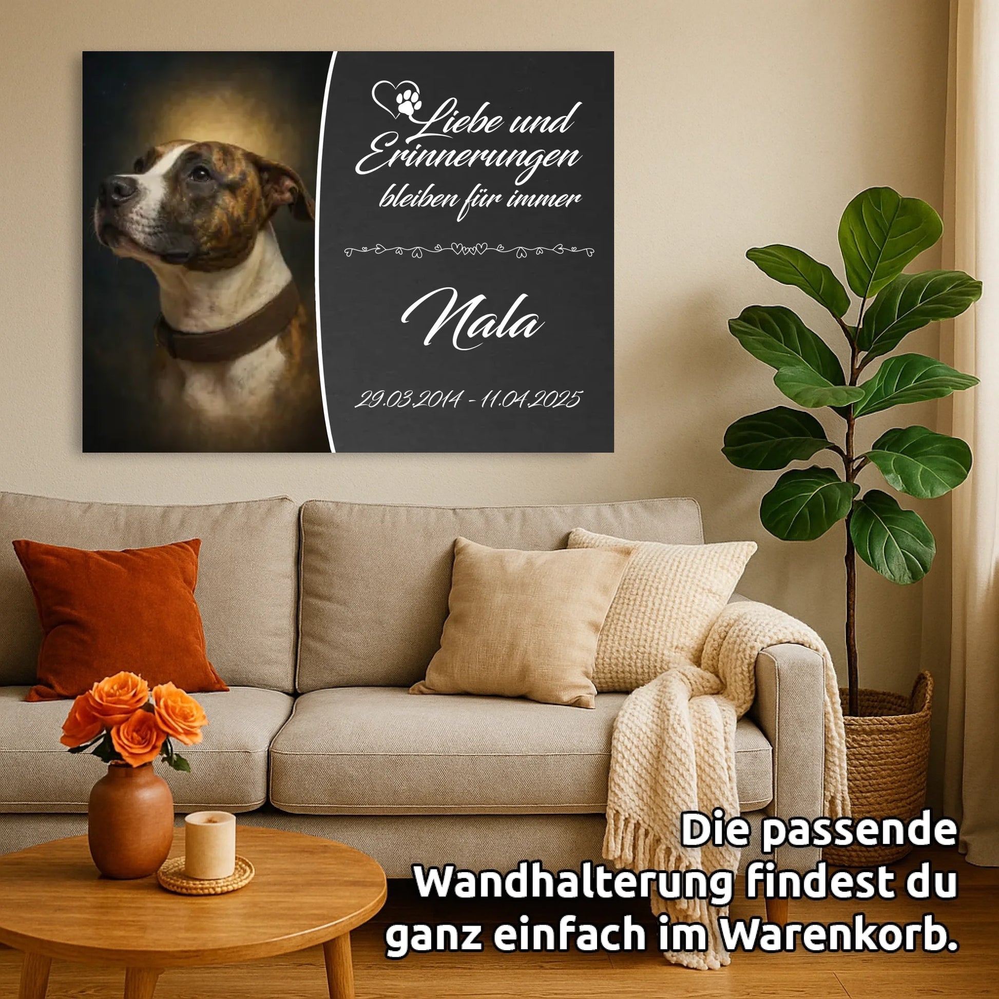 Gedenkschild-Wandbild