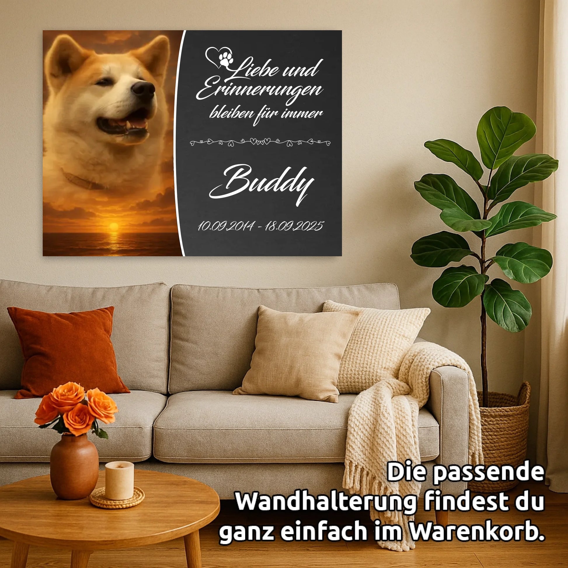 Gedenkschild-Wandbild