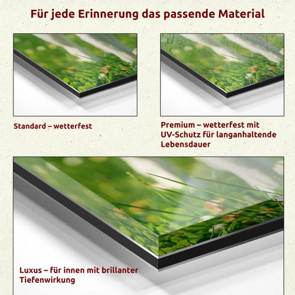 Gedenkschild-Vergleich-Varianten