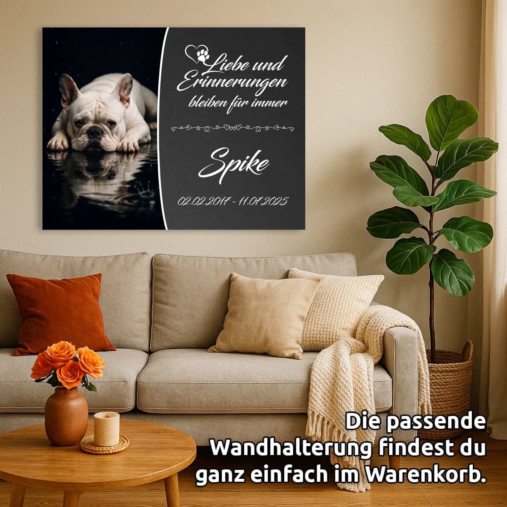 Gedenkschild-Wandbild