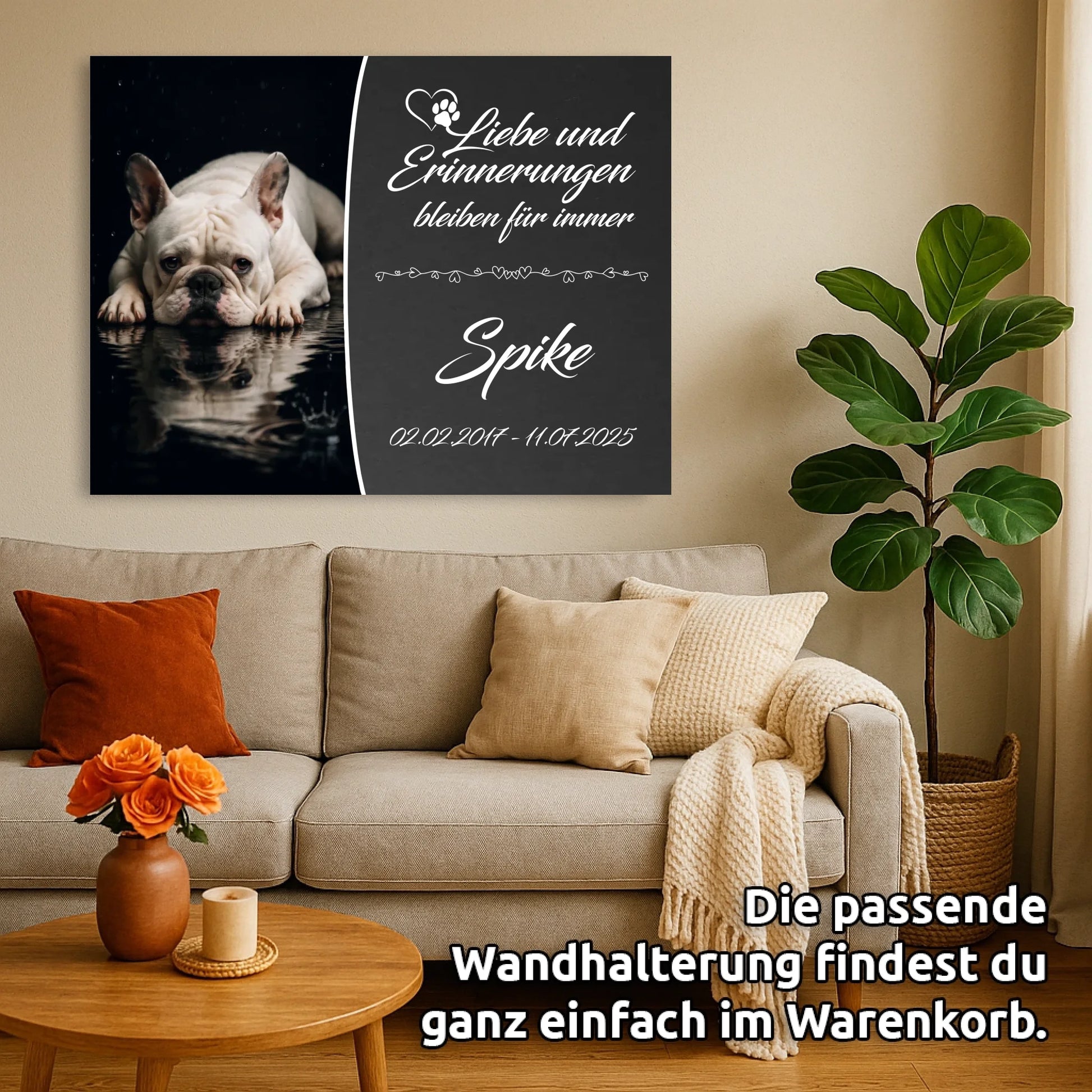 Gedenkschild-Wandbild