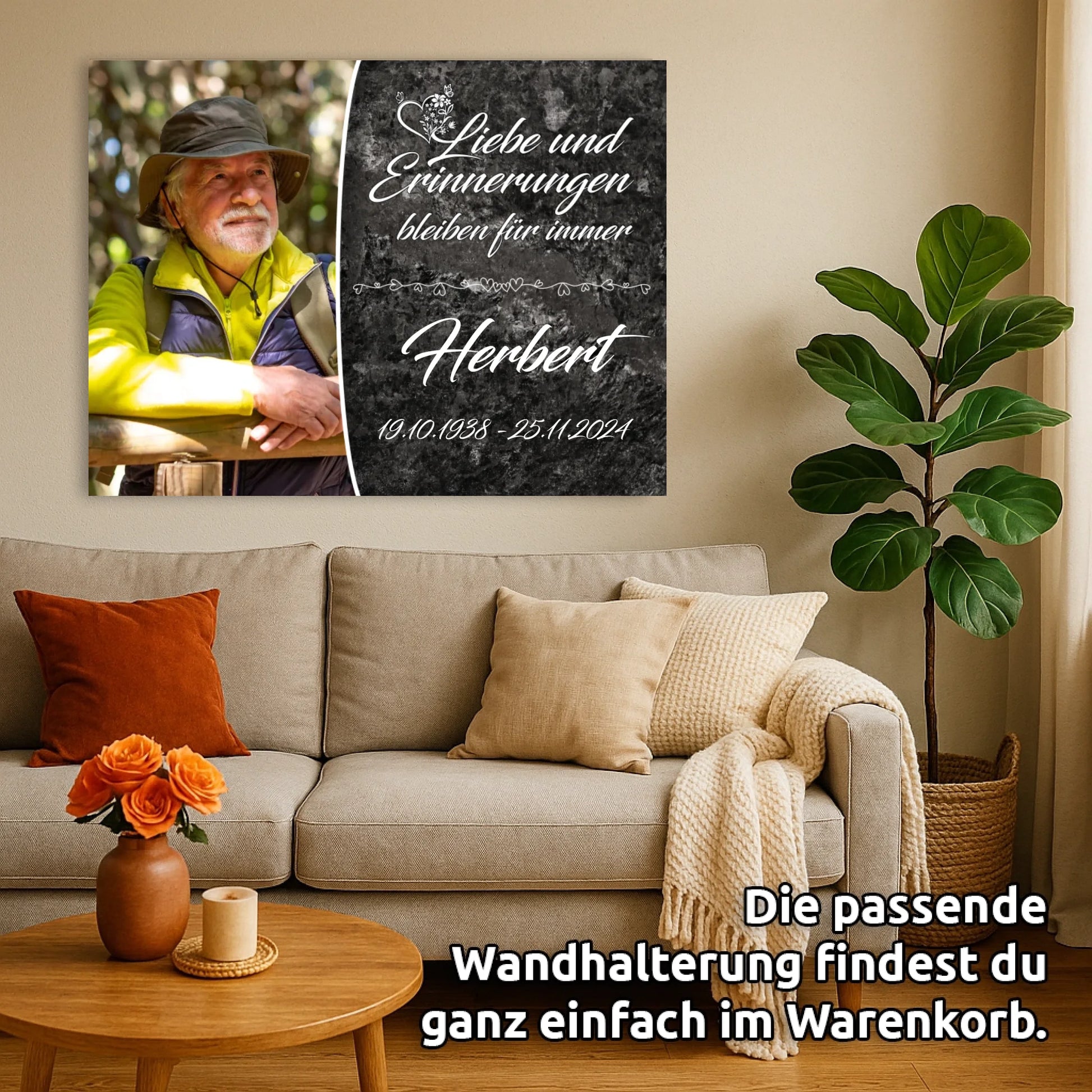 Gedenkschild-Wandbild