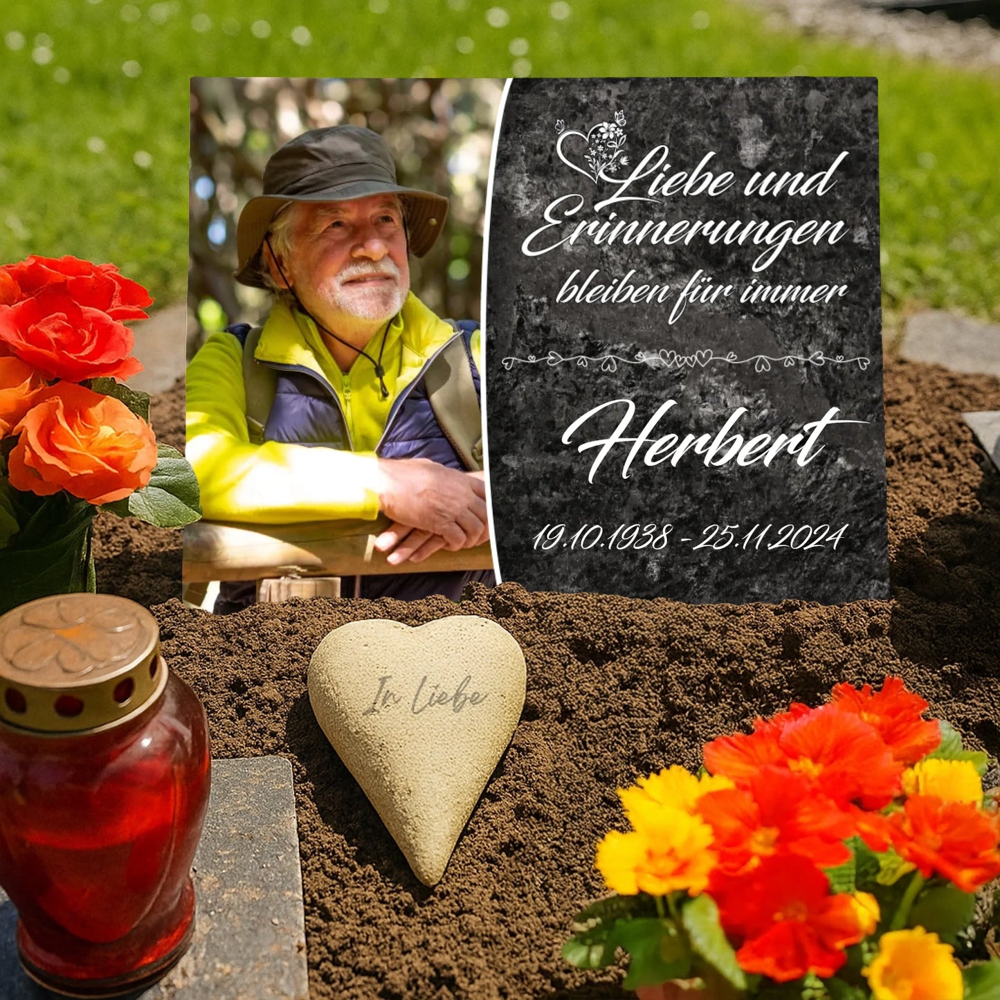 Gedenkschild-Mensch-Grab