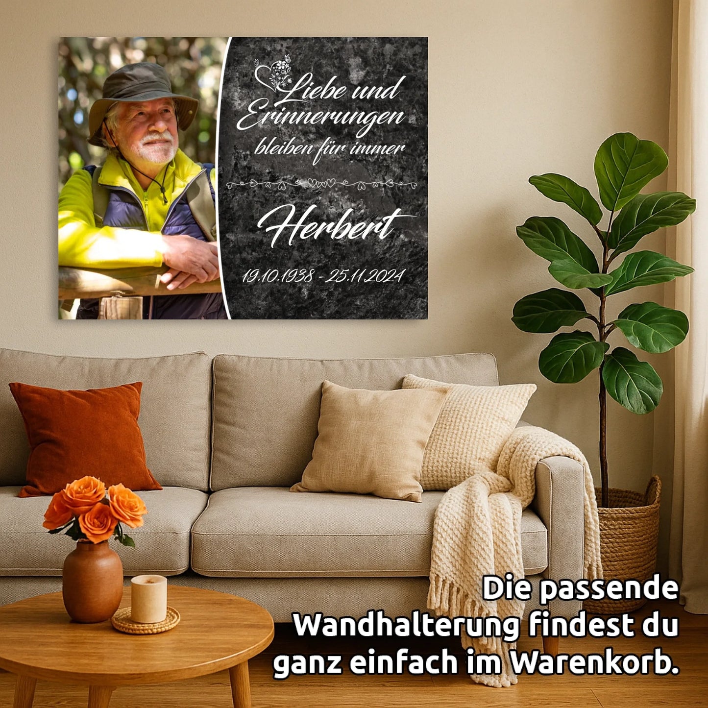 Gedenkschild-Wandbild