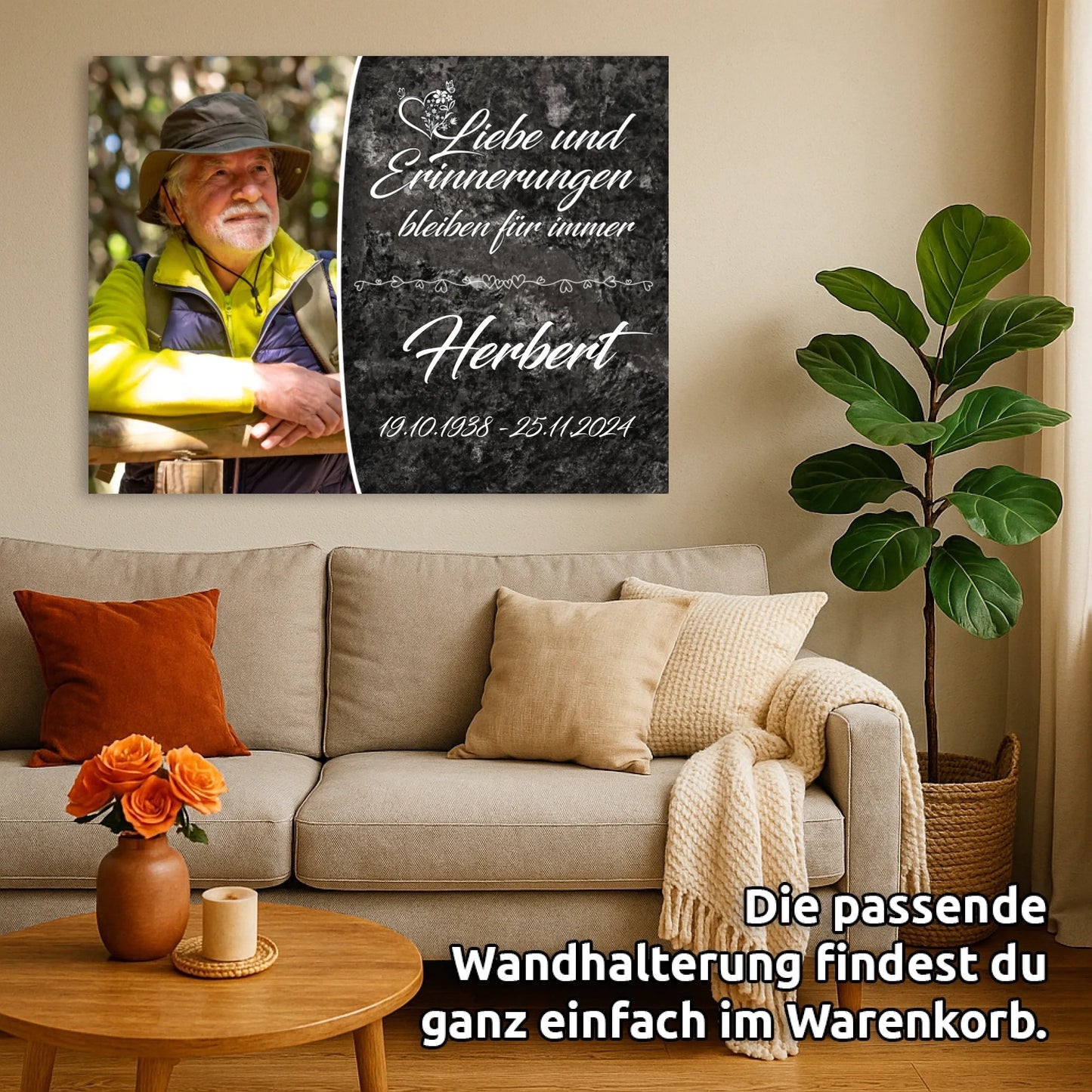 Gedenkschild-Wandbild