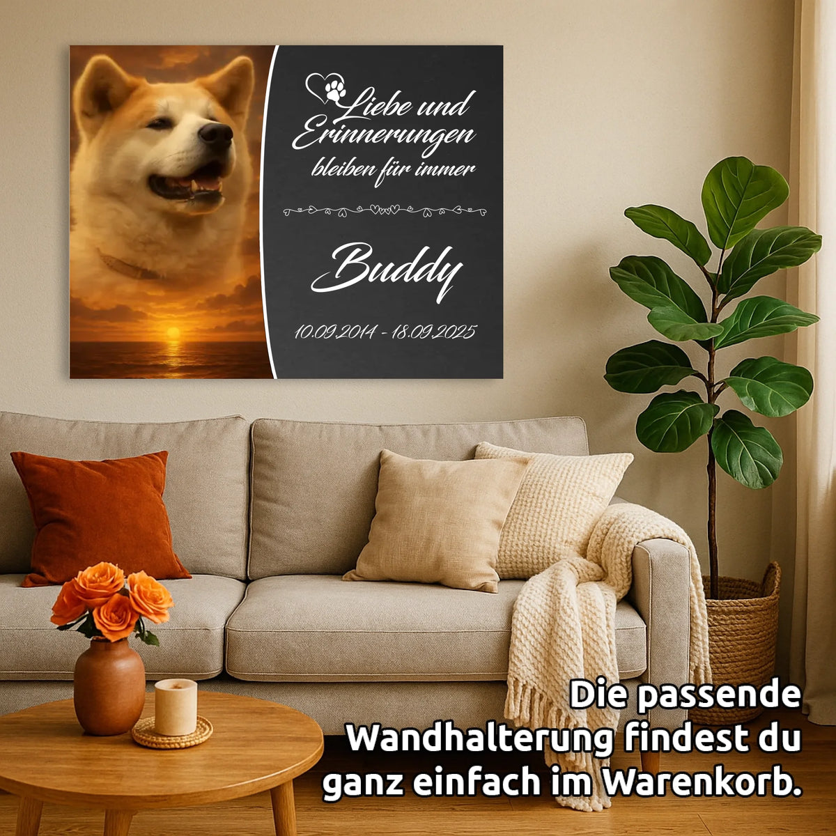 Gedenkschild-Wandbild