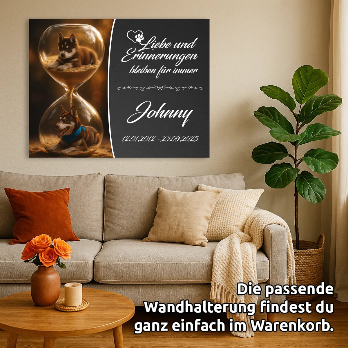 Gedenkschild-Wandbild