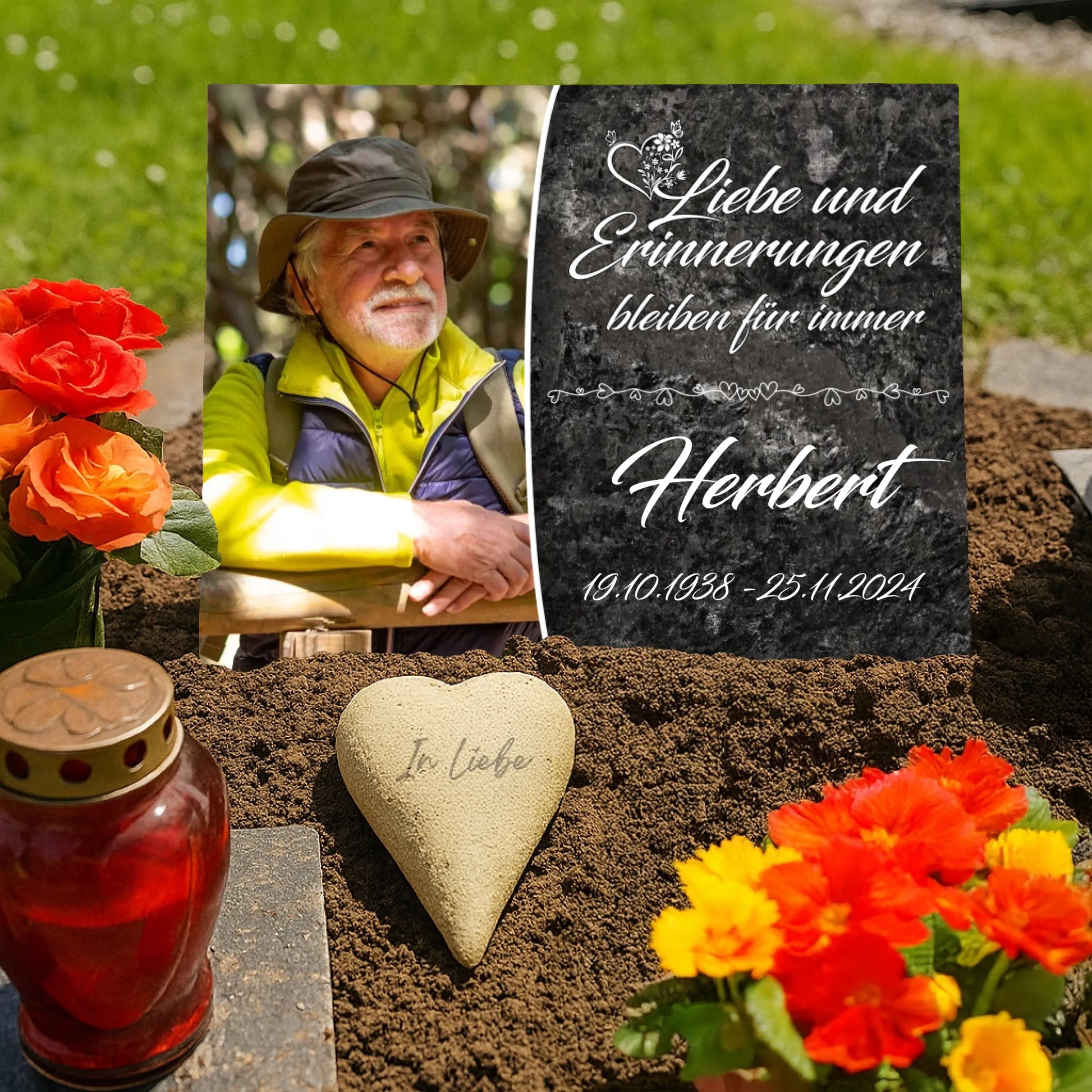 Gedenkschild-Mensch-Grab