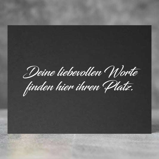 Personalisierte Gedenktafel mit Widmung