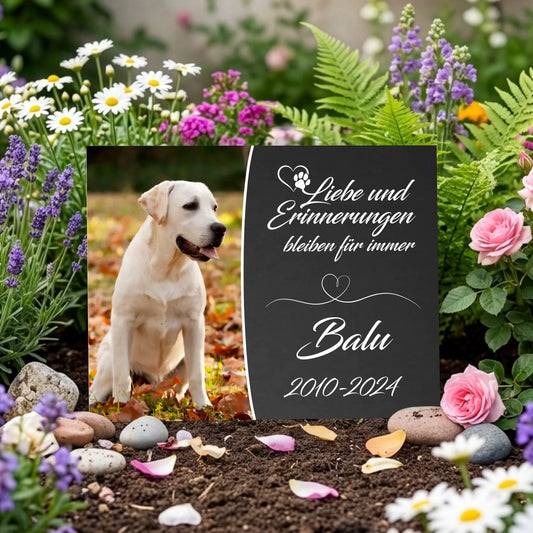 Personalisierte Gedenktafel für Hunde
