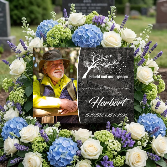 Personalisierte Gedenktafel für Menschen