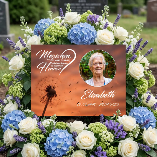 Personalisierte Gedenktafel für Menschen