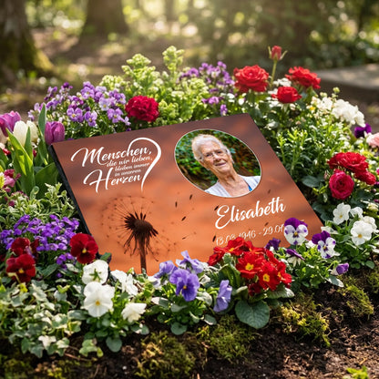 Personalisierte Gedenktafel für Menschen