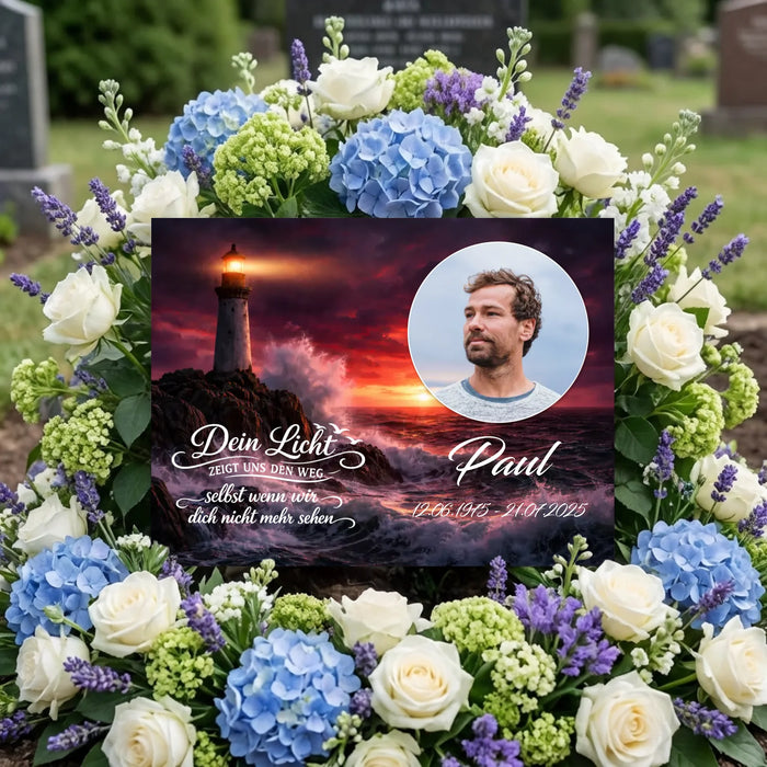 Personalisierte Gedenktafel für Menschen - Leuchtturm