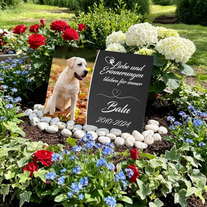 Personalisierte Gedenktafel für Hunde