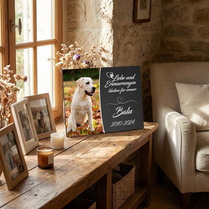 Personalisierte Gedenktafel für Hunde