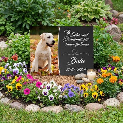 Personalisierte Gedenktafel für Hunde