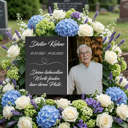 Personalisierte Gedenktafel für Menschen - Schiefer-Optik