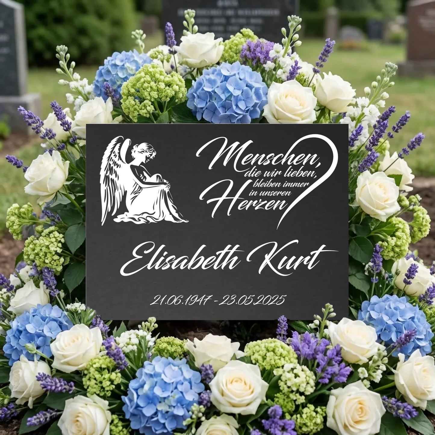 Personalisierte Gedenktafel für Menschen