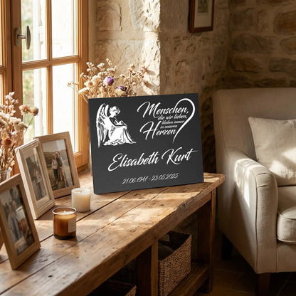 Personalisierte Gedenktafel für Menschen