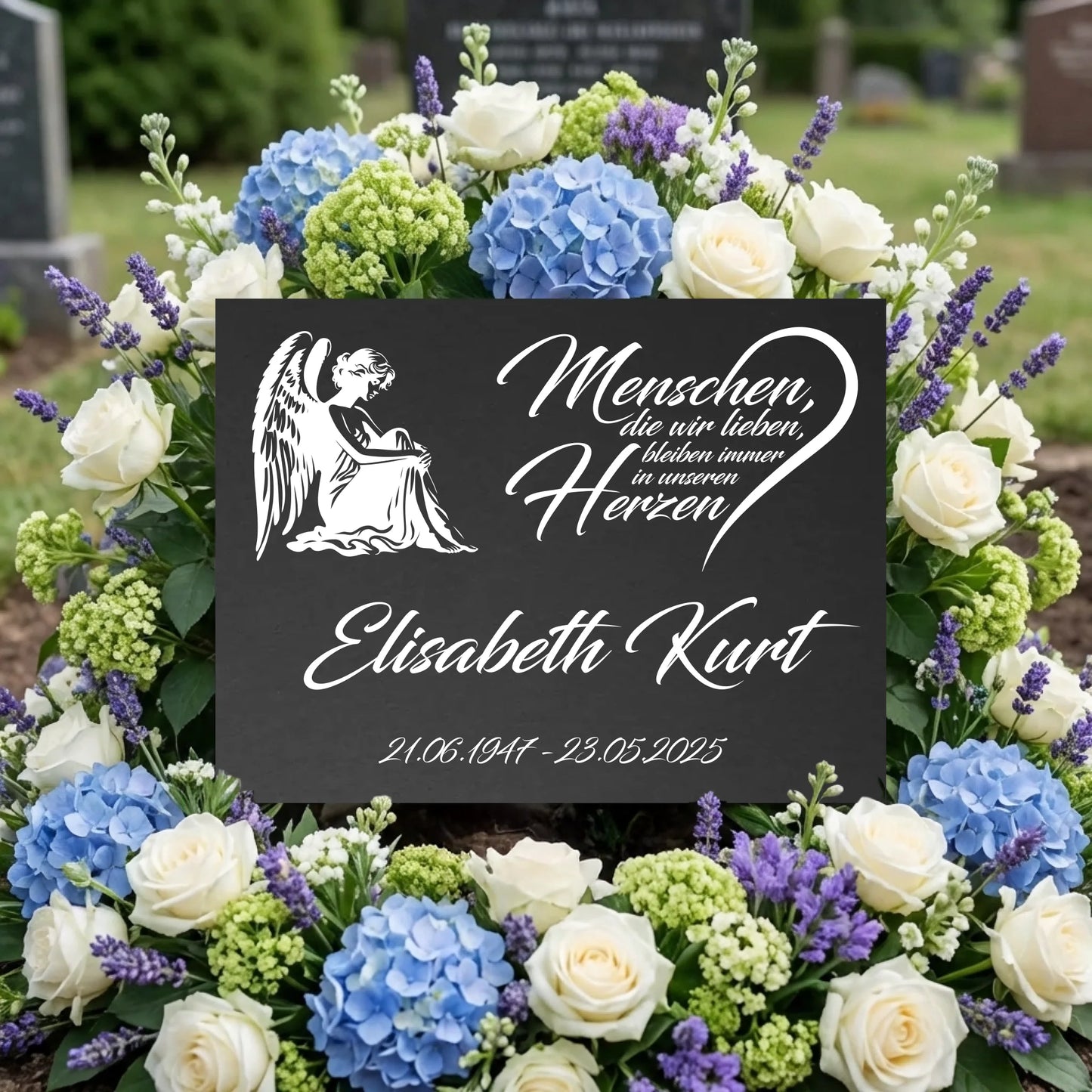 Personalisierte Gedenktafel für Menschen