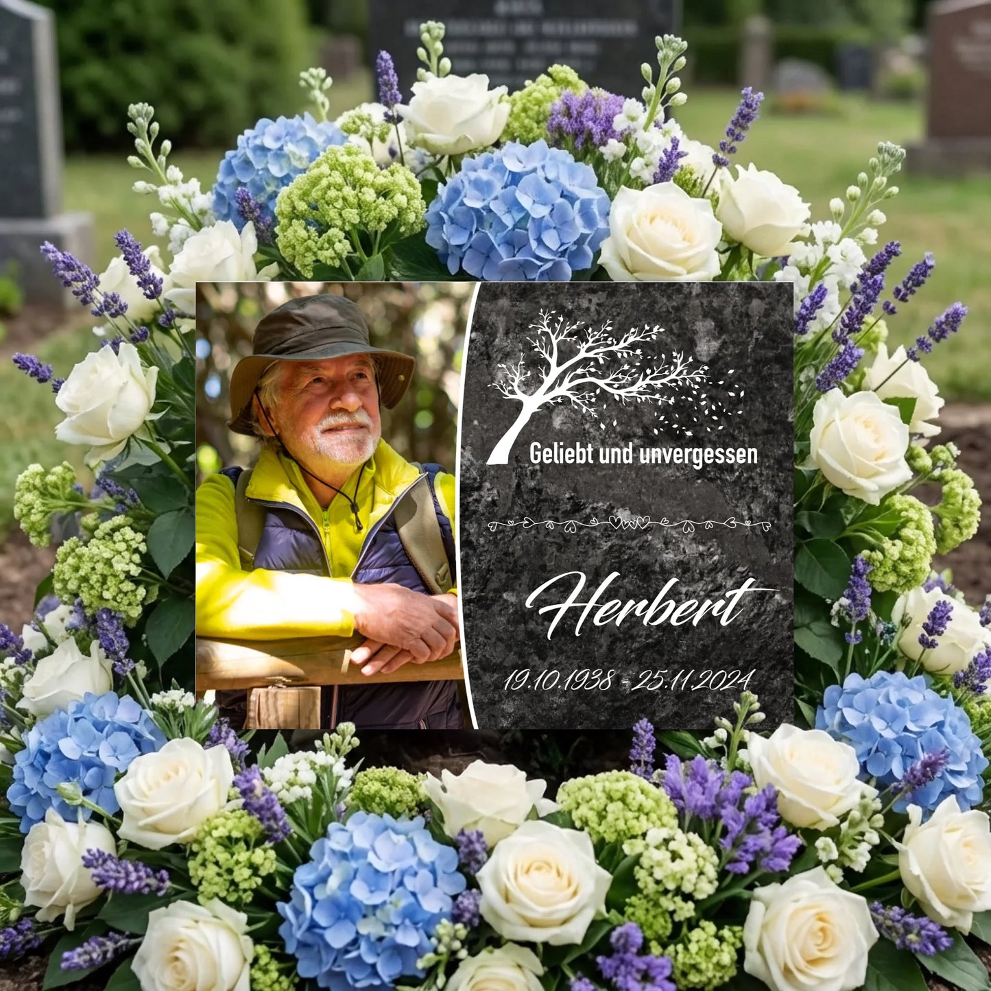 Personalisierte Gedenktafel für Menschen