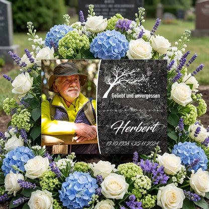 Personalisierte Gedenktafel für Menschen