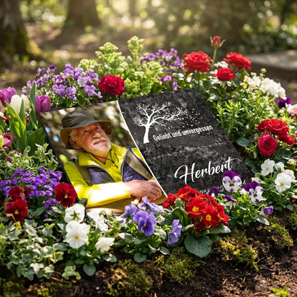 Personalisierte Gedenktafel für Menschen