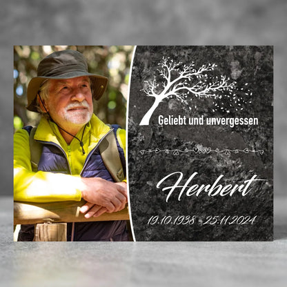 Personalisierte Gedenktafel für Menschen