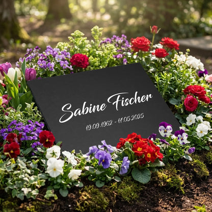 Personalisierte Gedenktafel mit Namen
