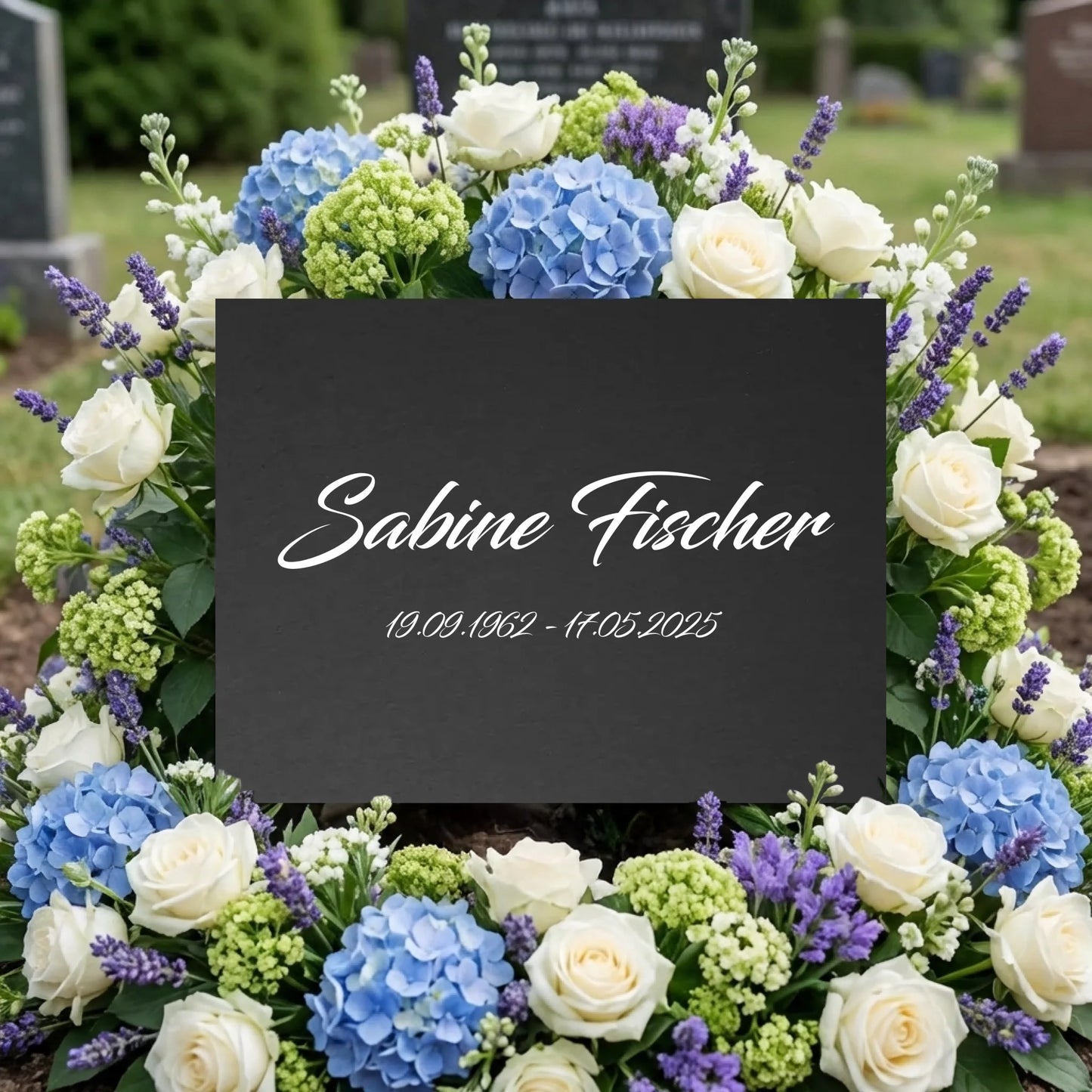 Personalisierte Gedenktafel mit Namen