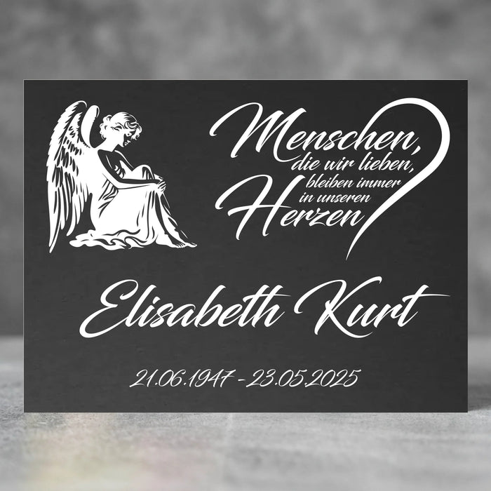 Personalisierte Gedenktafel für Menschen